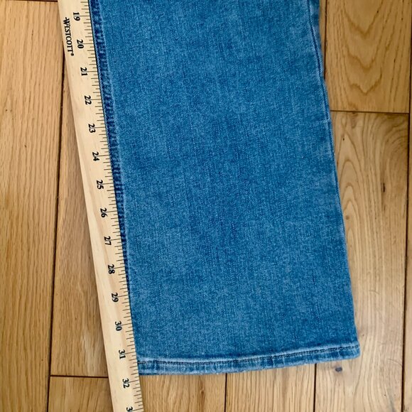 Silver Jeans Tuesday Slim Boot 36X33 Light Denim Blue Acid Wash Distressed - Picture 7 of 9